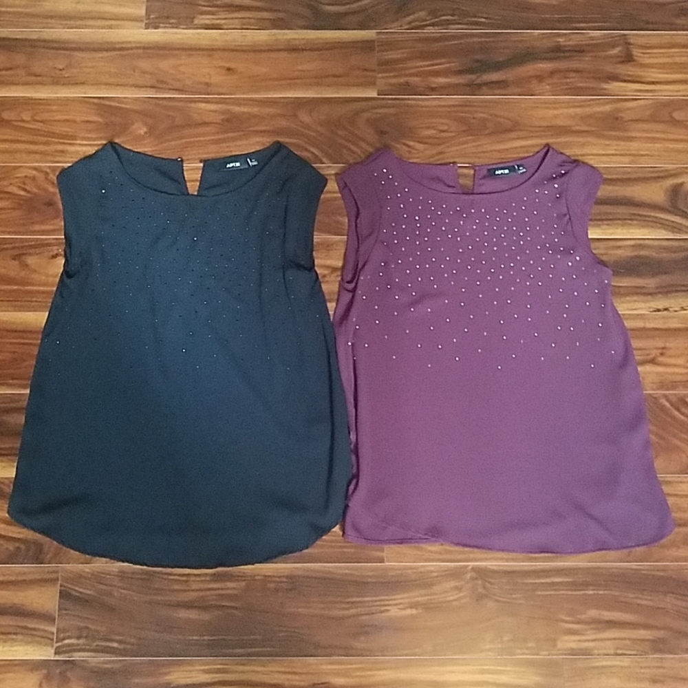 Apt. 9 Beaded jeweled flowy tops